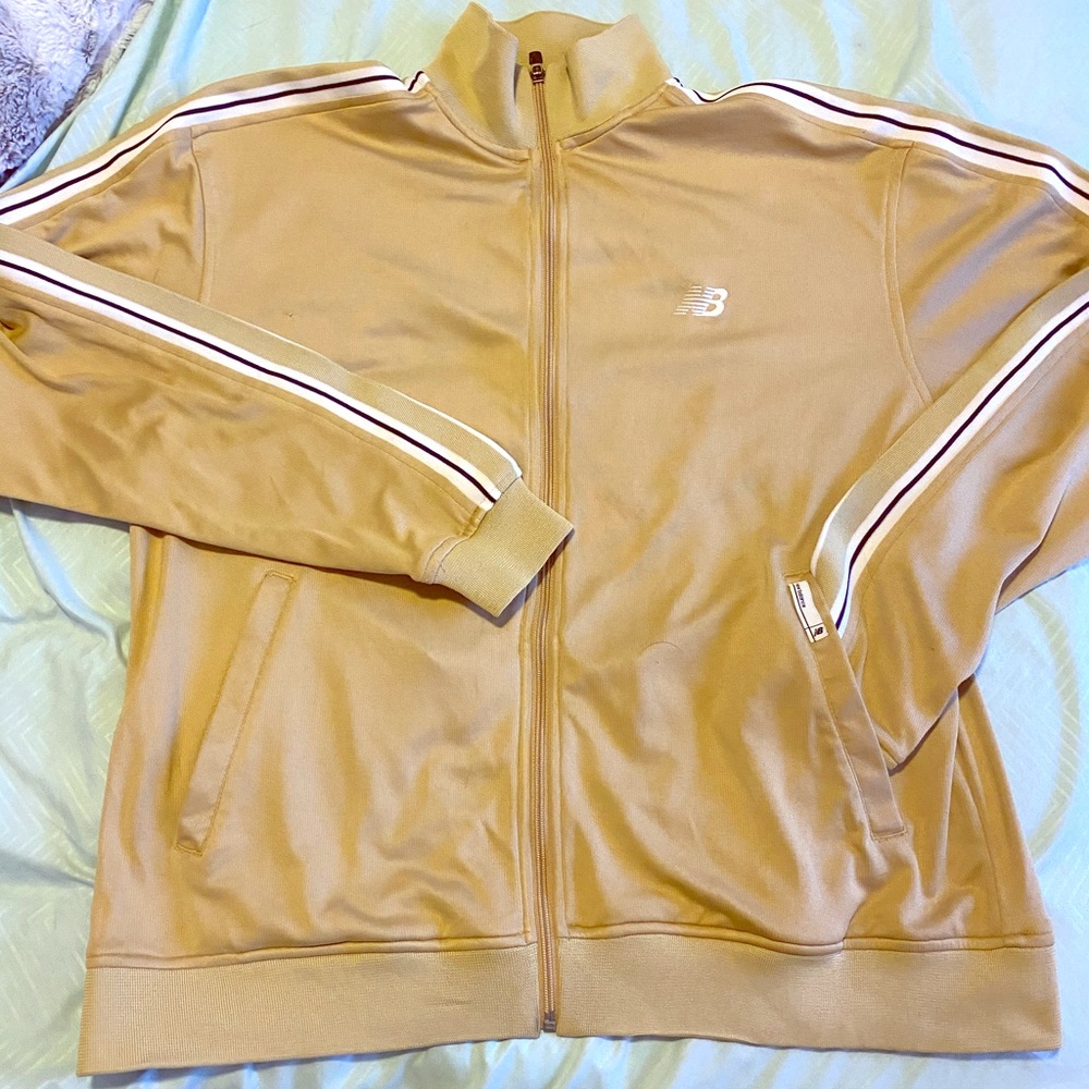 🚹XL New Balance Collared Track Jacket, Gold,RARE! - Picture 2 of 9